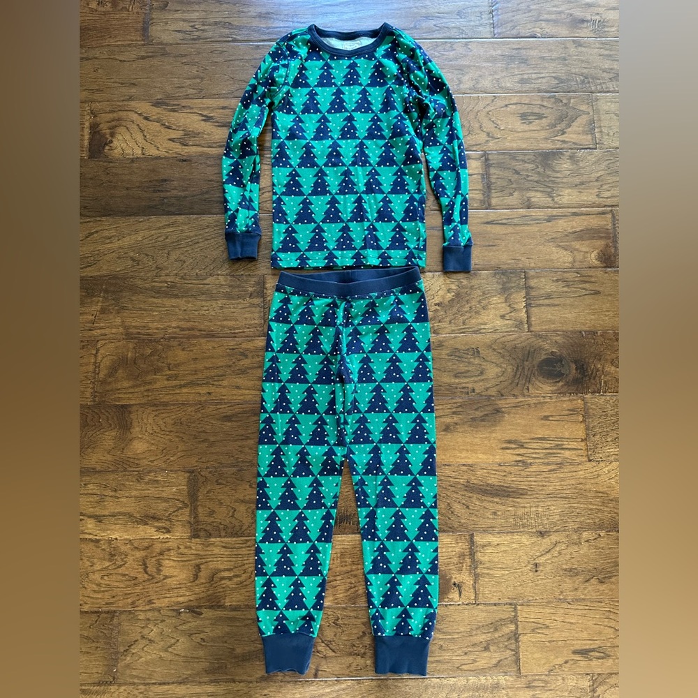 Crewcuts Pajama Set Boys-Girls Size 8 Trees 2 Piece Top & Bottom Snug Fit